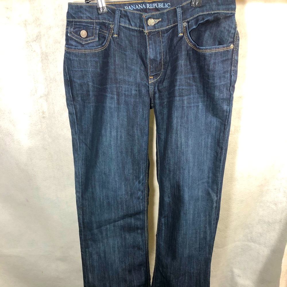 Banana Republic Womens Size 6 Boot Dark Wash Blue Jeans